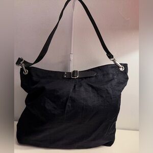 Banana Republic large nylon tote/shoulder bag with leather trim.